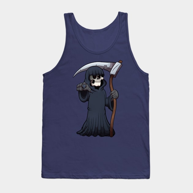 Grim Reaper Pointing At You Tank Top by TheMaskedTooner